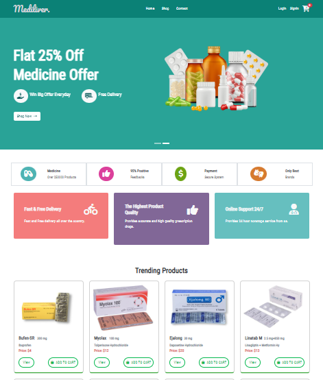 Mediliver Pharmacy App